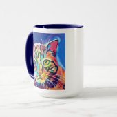 Custom Cat Portrait Painting - Forever Loved Pet Mok (Voorkant links)