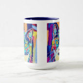 Custom Cat Portrait Painting - Forever Loved Pet Mok (Midden)