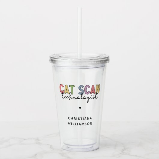 Custom CAT Scan Technologist CT Tech Gifts Acryl Drinkbeker (Voorkant)