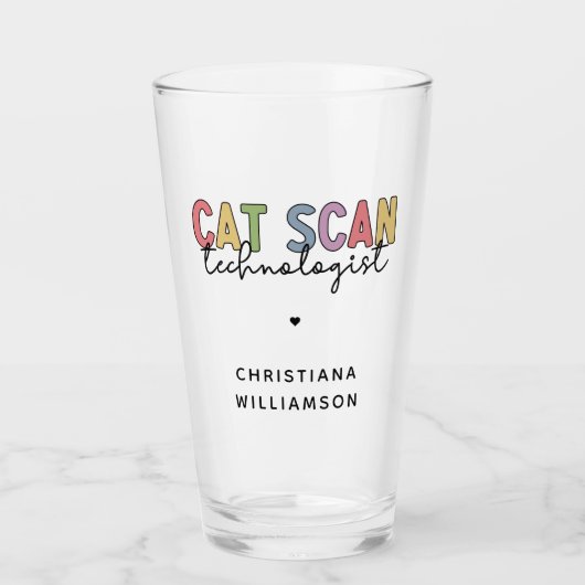Custom CAT Scan Technologist CT Tech Gifts Glas (Voorkant)
