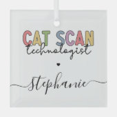 Custom CAT Scan Technologist CT Tech Gifts Glas Ornament (Voorkant)