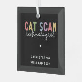 Custom CAT Scan Technologist CT Tech Gifts Glas Ornament (Voorkant links)