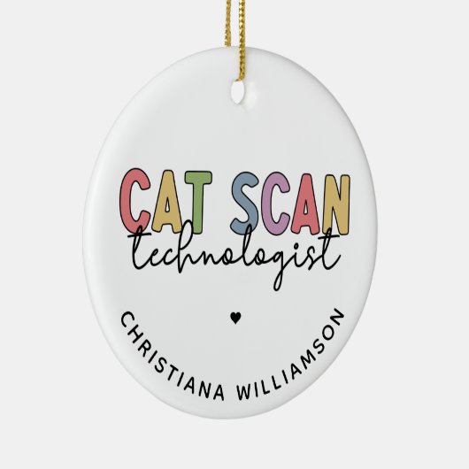 Custom CAT Scan Technologist CT Tech Gifts Keramisch Ornament (Rechts)