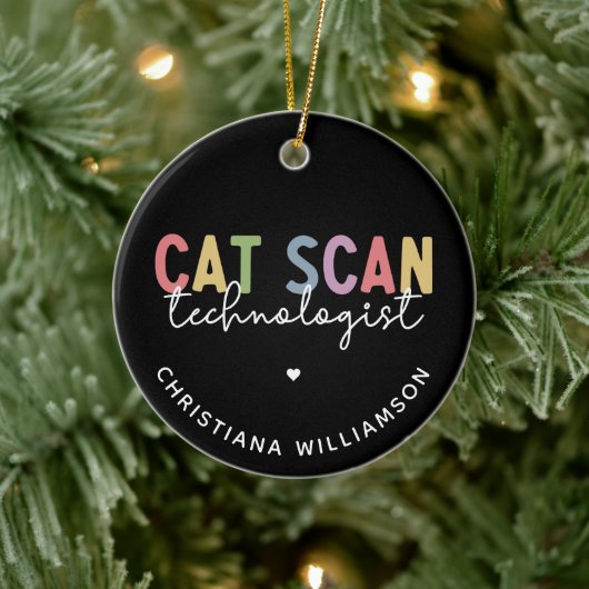 Custom CAT Scan Technologist CT Tech Gifts Keramisch Ornament (Boom)