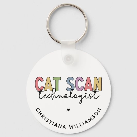 Custom CAT Scan Technologist CT Tech Gifts Sleutelhanger (Voorkant)