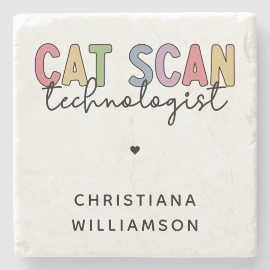 Custom CAT Scan Technologist CT Tech Gifts Stenen Onderzetter (Voorkant)