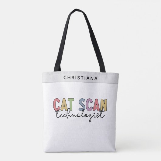Custom CAT Scan Technologist CT Tech Gifts Tote Bag (Achterkant)
