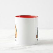 Custom Cats Paar Namen Rood Gepersonaliseerd Mok (Midden)