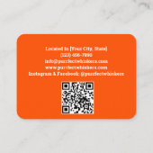 Custom Cattery Business Card – Orange  Visitekaartje (Achterkant)