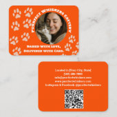 Custom Cattery Business Card – Orange  Visitekaartje (Voorkant / Achterkant)