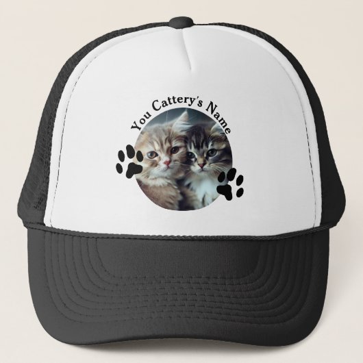 Custom Cattery Eigenaar Trucker Hat – gepersonalis Trucker Pet (Voorkant)