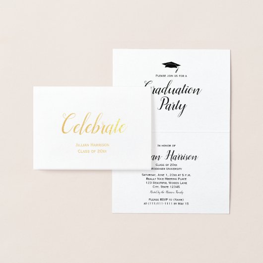 Custom Celebrate Graduation Party Uitnodiging (Display)