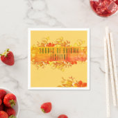 Custom Celebration Rustic Autumn Leaves Napkins Servet (Insitu)