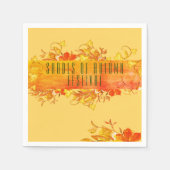 Custom Celebration Rustic Autumn Leaves Napkins Servet (Voorkant)