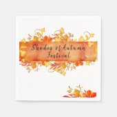 Custom Celebration Rustic Autumn Leaves Napkins Servet (Voorkant)