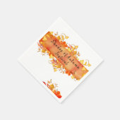 Custom Celebration Rustic Autumn Leaves Napkins Servet (Hoek)