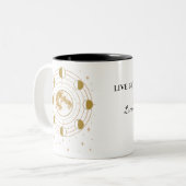 Custom Celestial Moon Phase Mug Tweekleurige Koffiemok (Voorkant links)