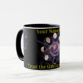 Custom Celestial Moon Phases Spiritual Coffee Mug Mok (Voorkant links)
