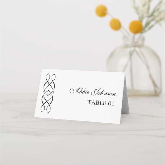 Custom Celtic Knot Wedding Place Card Plaatskaartje (Voorkant)