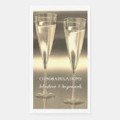 Custom Champagne Glasses Gefeliciteerd Servet (Voorkant)
