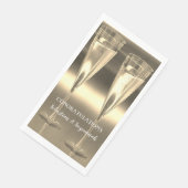 Custom Champagne Glasses Gefeliciteerd Servet (Hoek)