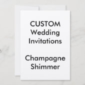 Custom CHAMPAGNE SHIMMER Bruiloft Uitnodigingen 5 (Voorkant)