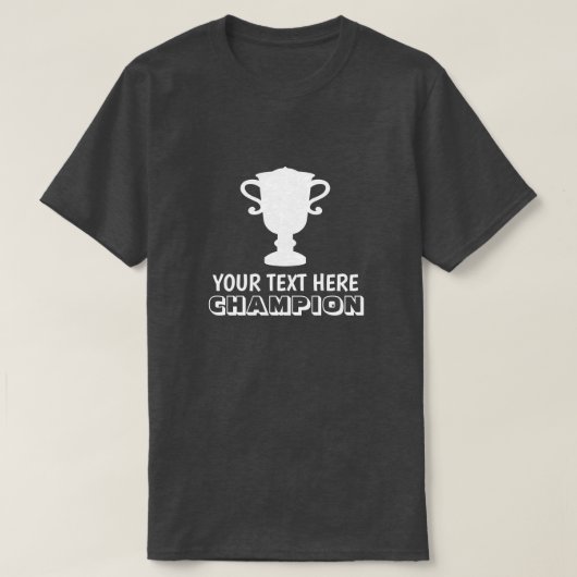 Custom Champion t shirt for first Prize winnaars (Design voorkant)