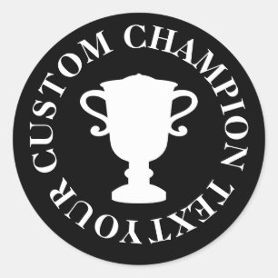 Custom champion trophy cup silhouet stickers