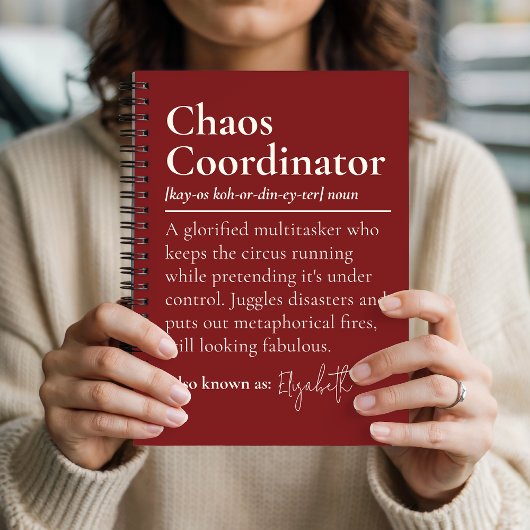 Custom Chaos Coordinator Notebook Gift for Boss Notitieboek
