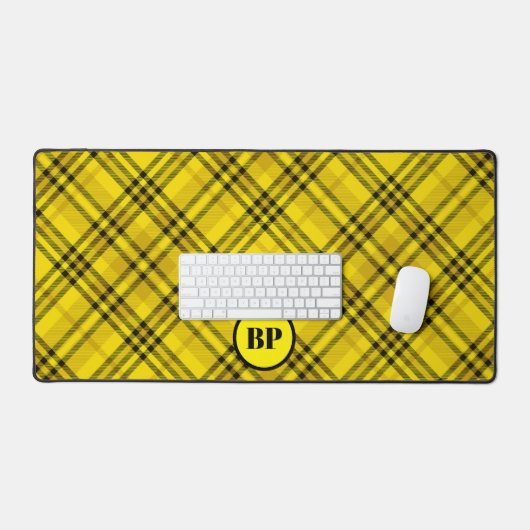CUSTOM CHECK PLAID ELEGANT GEEL ZWART BUREAUMAT (Keyboard & Muis)