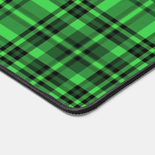 CUSTOM CHECK PLAID ELEGANT GROEN ZWART BUREAUMAT (Hoek)