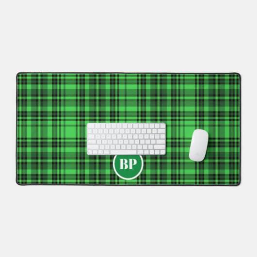 CUSTOM CHECK PLAID ELEGANT GROEN ZWART BUREAUMAT (Keyboard & Muis)