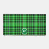 CUSTOM CHECK PLAID ELEGANT GROEN ZWART BUREAUMAT (Voorkant)