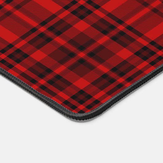 CUSTOM CHECK PLAID ELEGANT ROOD ZWART BUREAUMAT (Hoek)