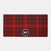 CUSTOM CHECK PLAID ELEGANT ROOD ZWART BUREAUMAT (Voorkant)