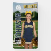 Custom Cheerleading Senior Cheer Homecoming Game Spandoek (Verticaal)
