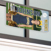 Custom Cheerleading Senior Cheer Homecoming Game Spandoek (Buitenkant Gebouw)