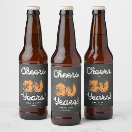 Custom Cheers Milestone Verjaardag Bier Fles Label Bier Etiket (Flessen)