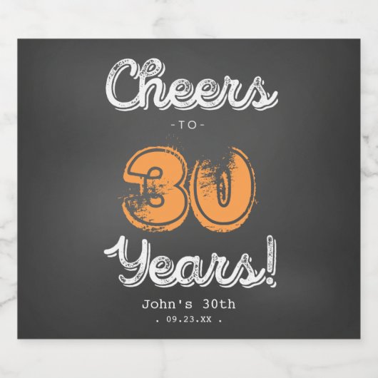 Custom Cheers Milestone Verjaardag Bier Fles Label Bier Etiket (Enkel label)