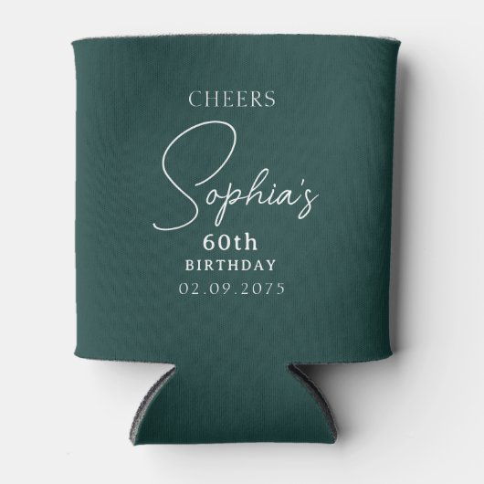 Custom Cheers Milestone Verjaardag Koelbox Blikjeskoeler (Voorkant)