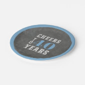 Custom Cheers Milestone Verjaardagsfeestje Papieren Bordje (Gekanteld)
