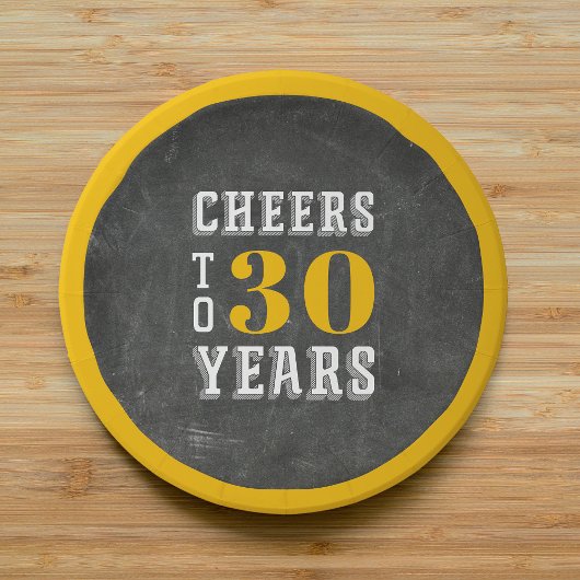 Custom Cheers Milestone Verjaardagsfeestje Papieren Bordje