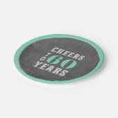 Custom Cheers Milestone Verjaardagsfeestje Papieren Bordje (Gekanteld)