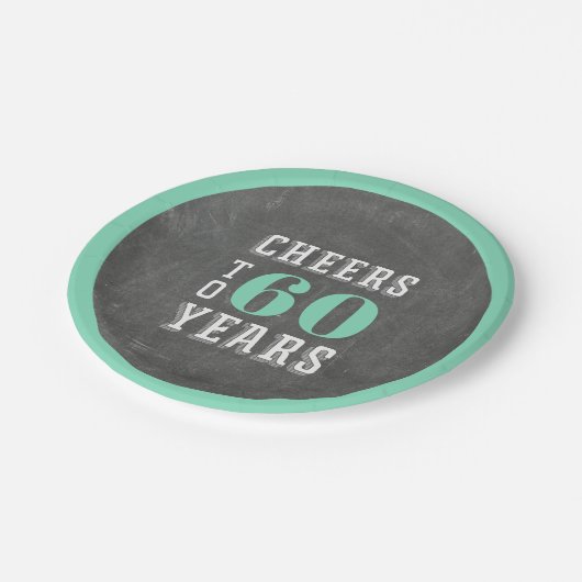 Custom Cheers Milestone Verjaardagsfeestje Papieren Bordje (Gekanteld)