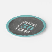 Custom Cheers Milestone Verjaardagsfeestje Papieren Bordje (Gekanteld)
