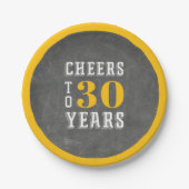 Custom Cheers Milestone Verjaardagsfeestje Papieren Bordje (Voorkant)