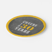 Custom Cheers Milestone Verjaardagsfeestje Papieren Bordje (Gekanteld)
