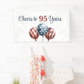 Custom Cheers to 95 Years Birthday Party Spandoek (Insitu)