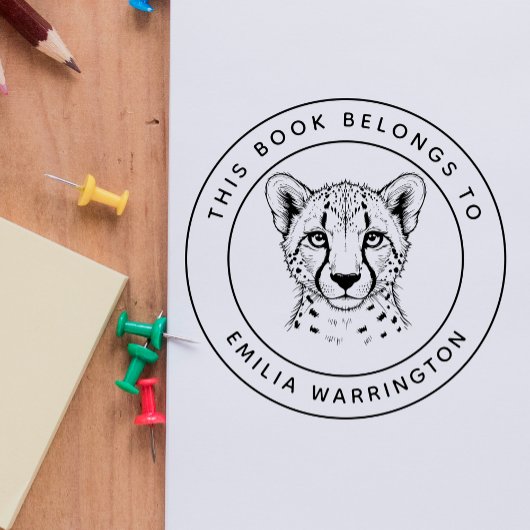 Custom Cheetah Dit boek behoort tot de naam van Ki Rubberstempel