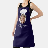 Custom Chef met Foto & Naam Koken Gift Blauw Schort (Insitu)